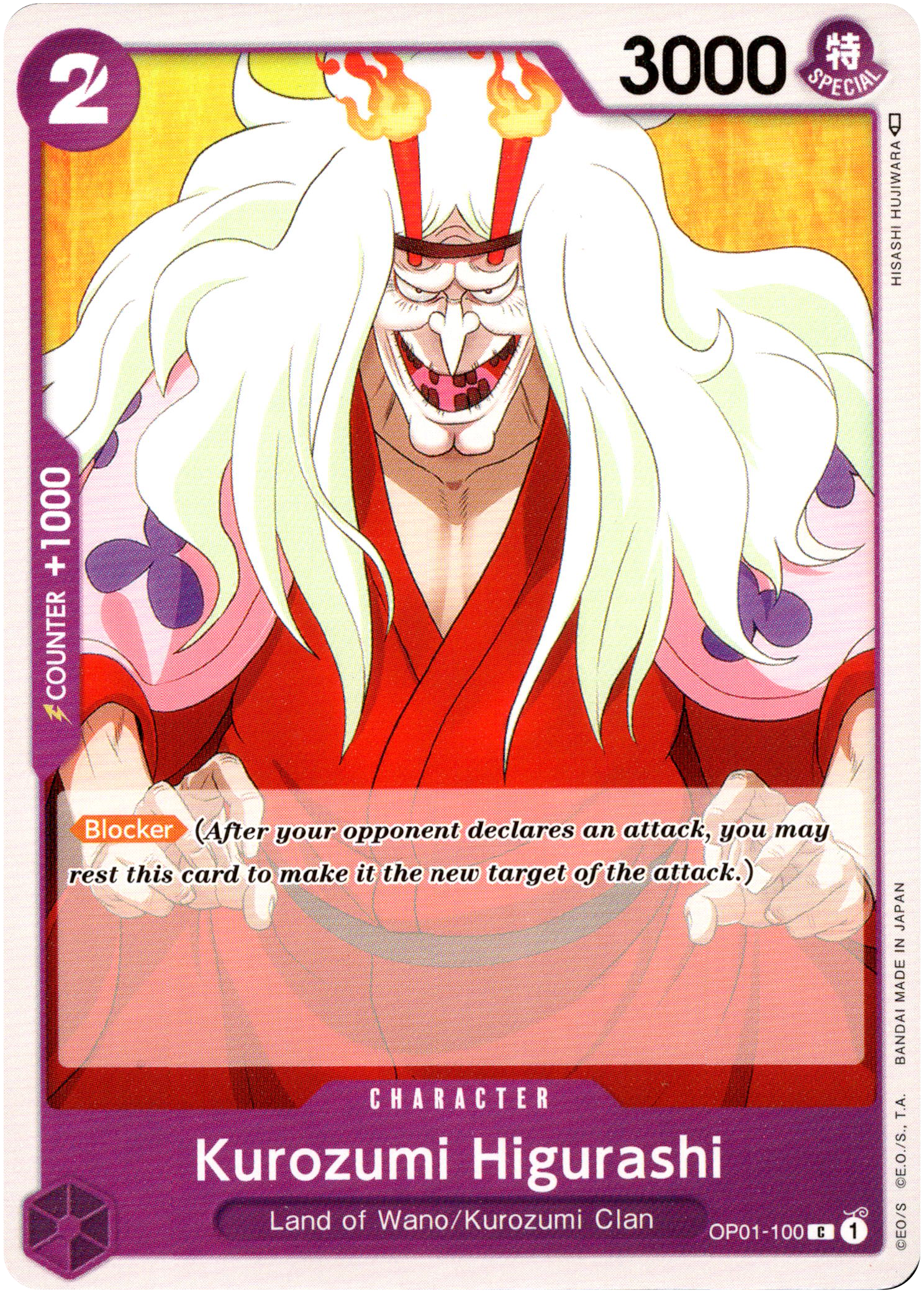 Kurozumi Higurashi - OP01-100 C - Romance Dawn - Card Cavern