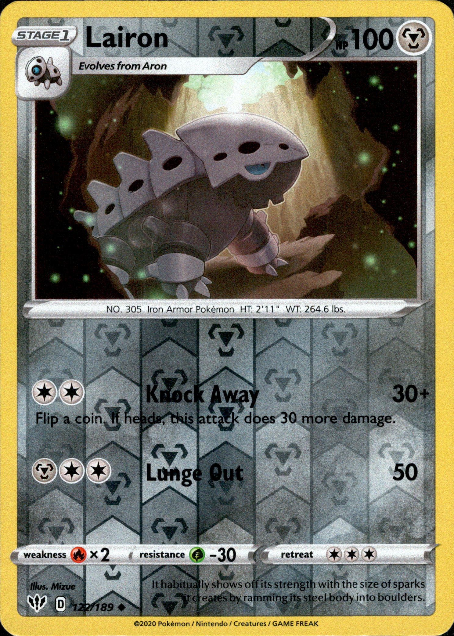 Lairon - 122/189 - Darkness Ablaze - Reverse Holo - Card Cavern