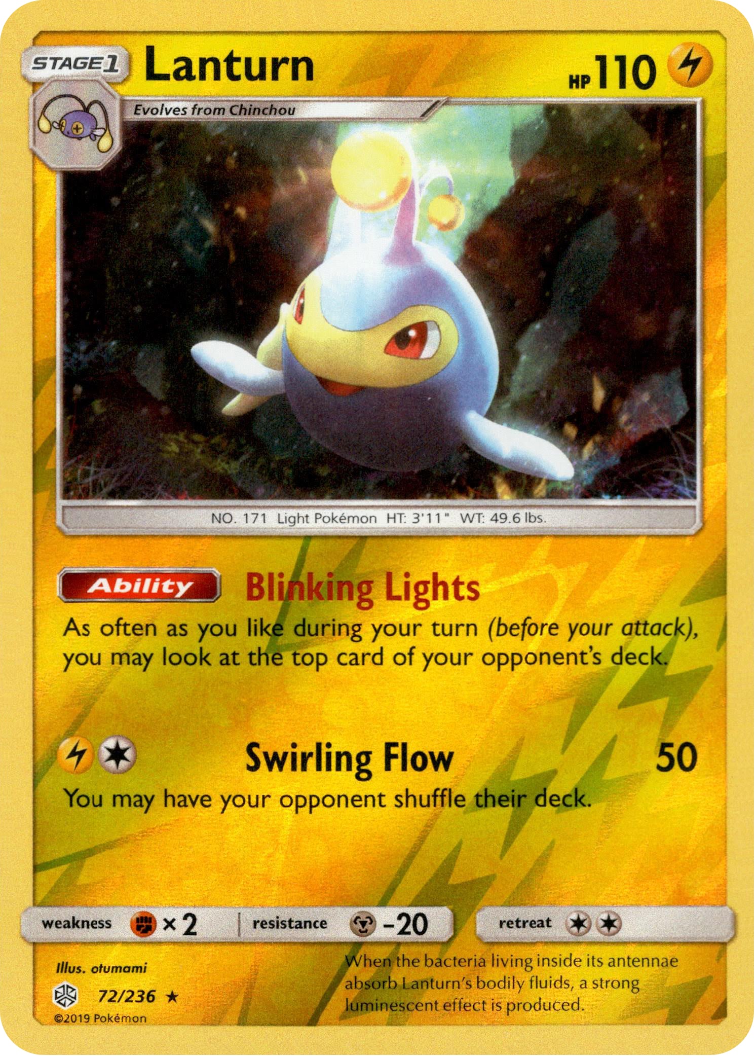 Lanturn - 72/236 - Cosmic Eclipse - Reverse Holo - Card Cavern