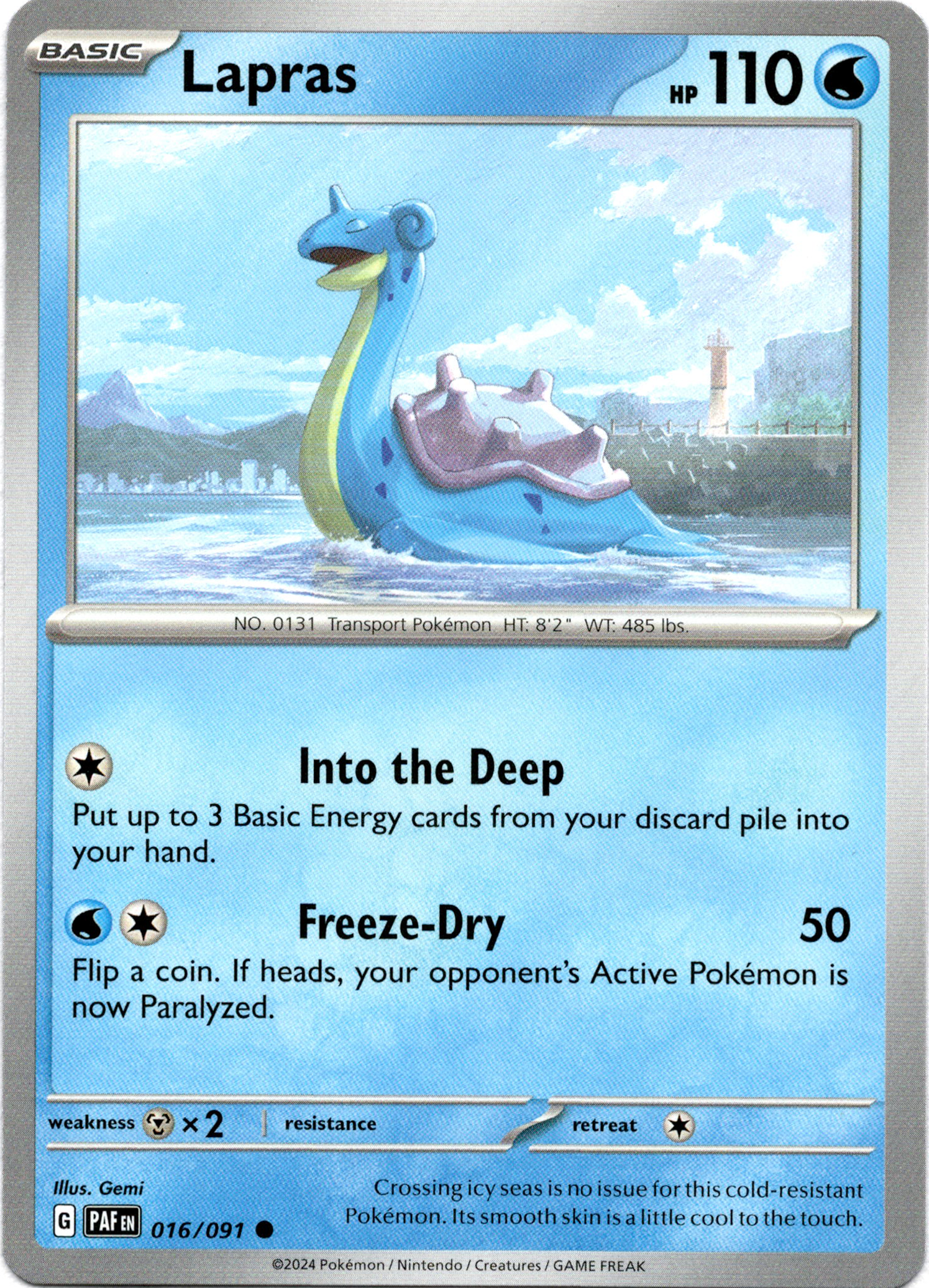 Lapras - 016/091 - Paldean Fates - Card Cavern