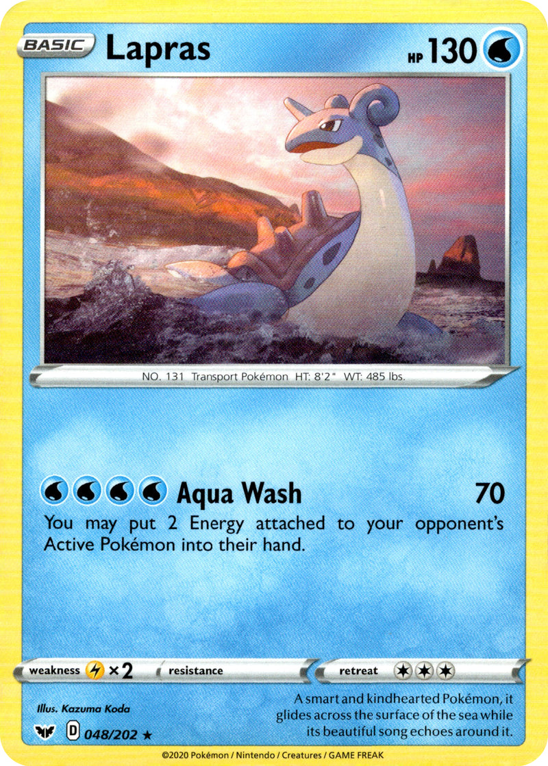 Lapras - 48/202 - Sword & Shield Card Cavern Trading Cards, LLC Lapras - 48/202 - Sword & Shield Card Cavern Trading Cards, LLC
