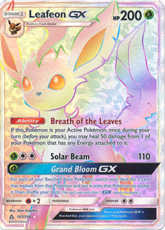 Leafeon GX Hyper Rare - 157/156 - Ultra Prism - Holo - Card Cavern