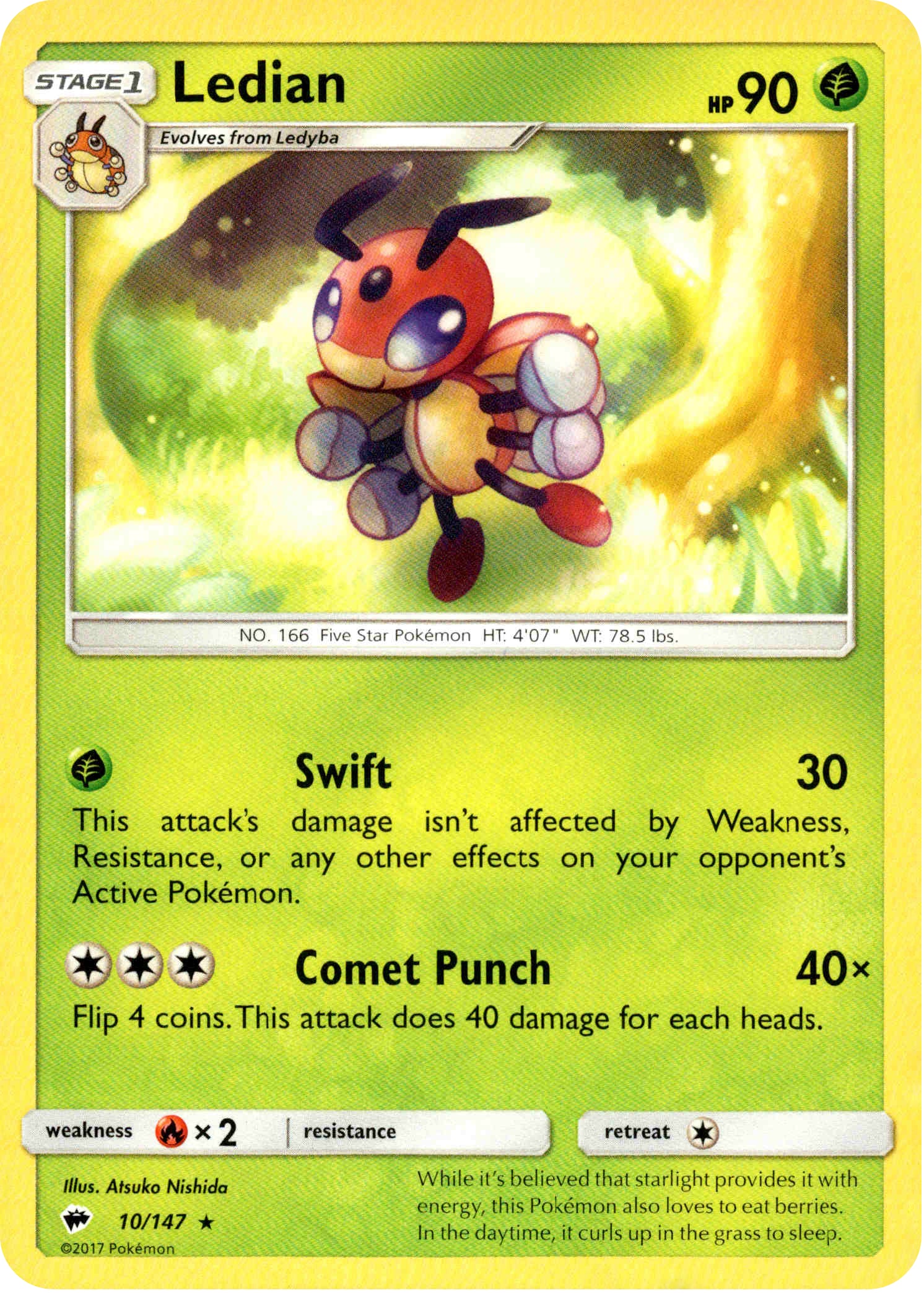 Ledian - 10/147 - Burning Shadows - Card Cavern