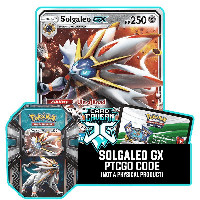 Legends of Alola Tin: Solgaleo - Solar Wing Deck - PTCGO Code Card Cavern Trading Cards, LLC Legends of Alola Tin: Solgaleo - Solar Wing Deck - PTCGO Code Card Cavern Trading Cards, LLC