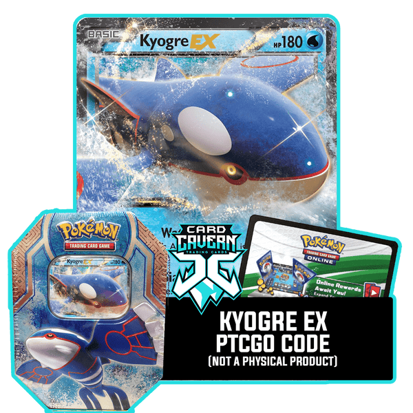 Legends of Hoenn Tin: Kyogre EX - Great Wave - PTCGO Code - Card Cavern