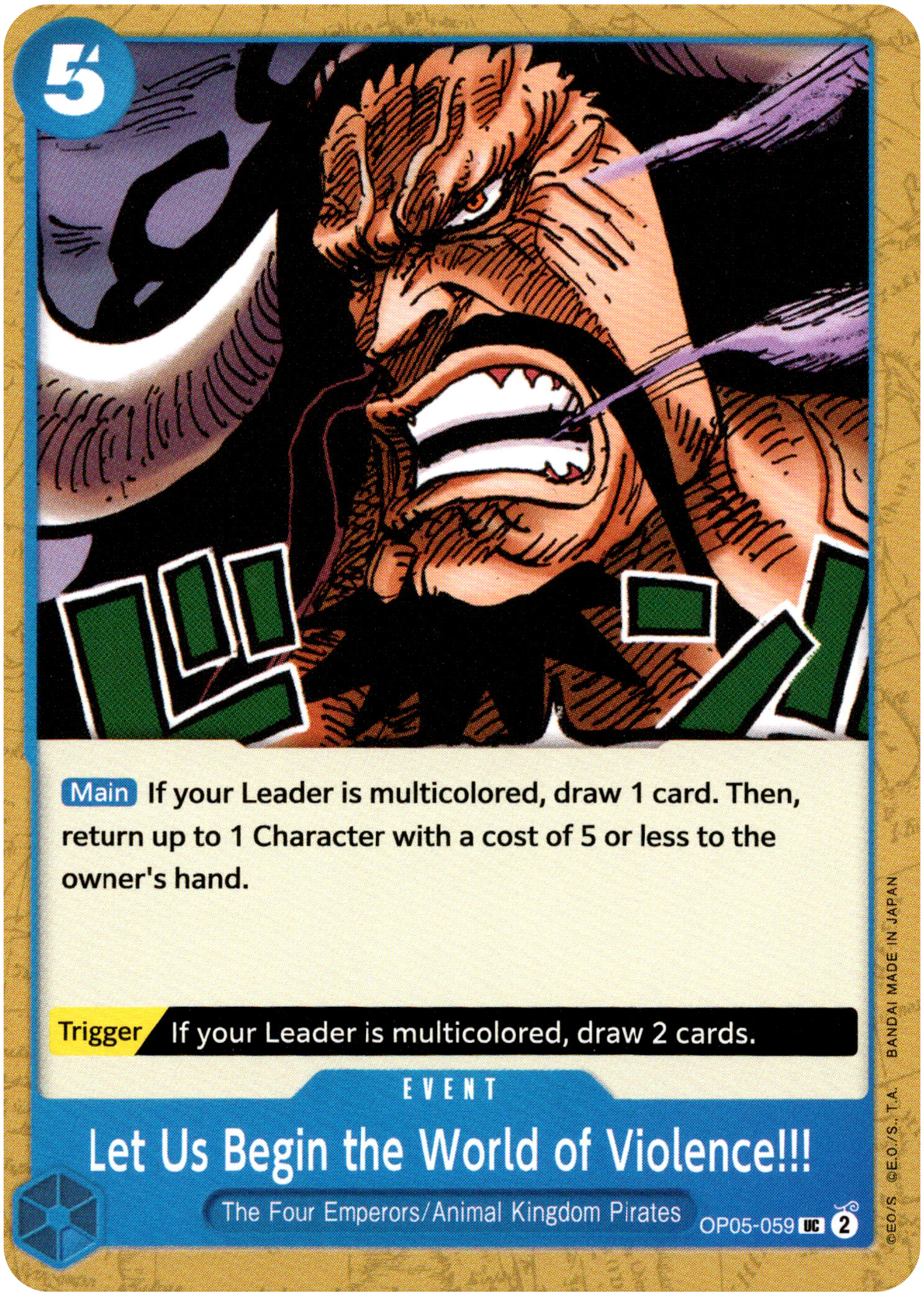 Let Us Begin the World of Violence!! - OP05-059 - Awakening of the New Era - Card Cavern