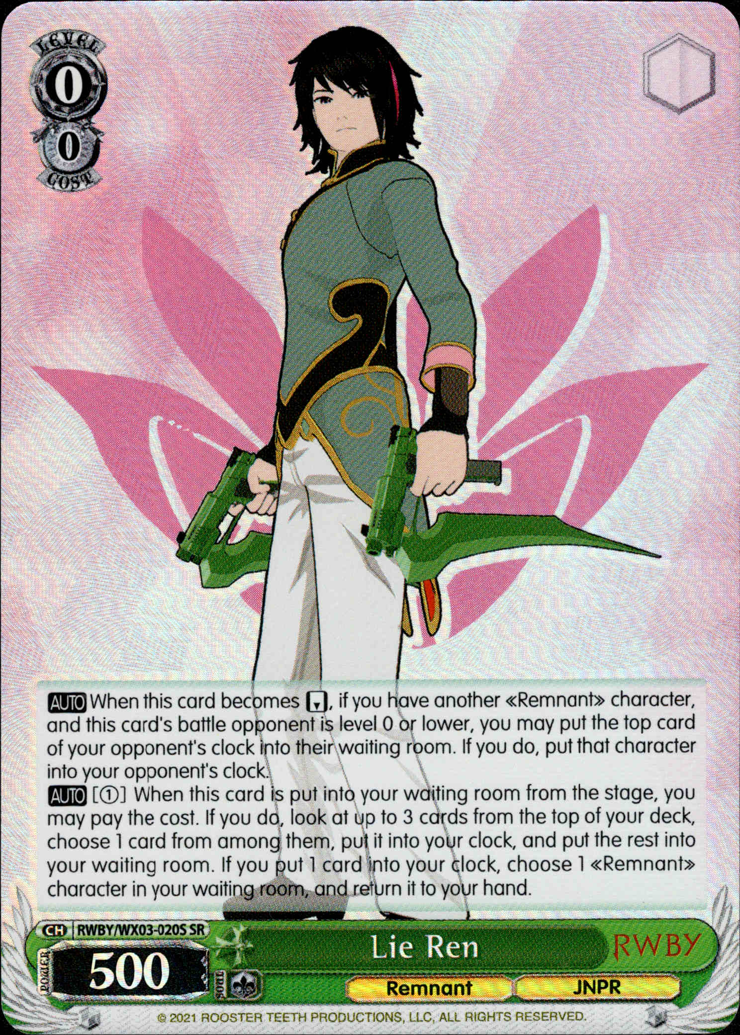 Lie Ren - RWBY/WX03-020S - RWBY - Card Cavern