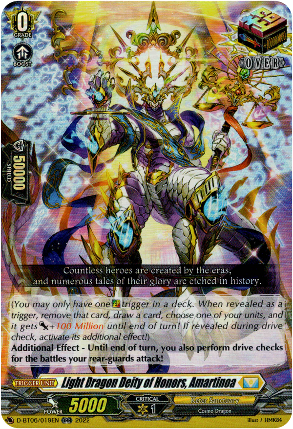 Light Dragon Deity of Honors, Amartinoa - D-BT06/019EN - Blazing Dragon Reborn - Card Cavern
