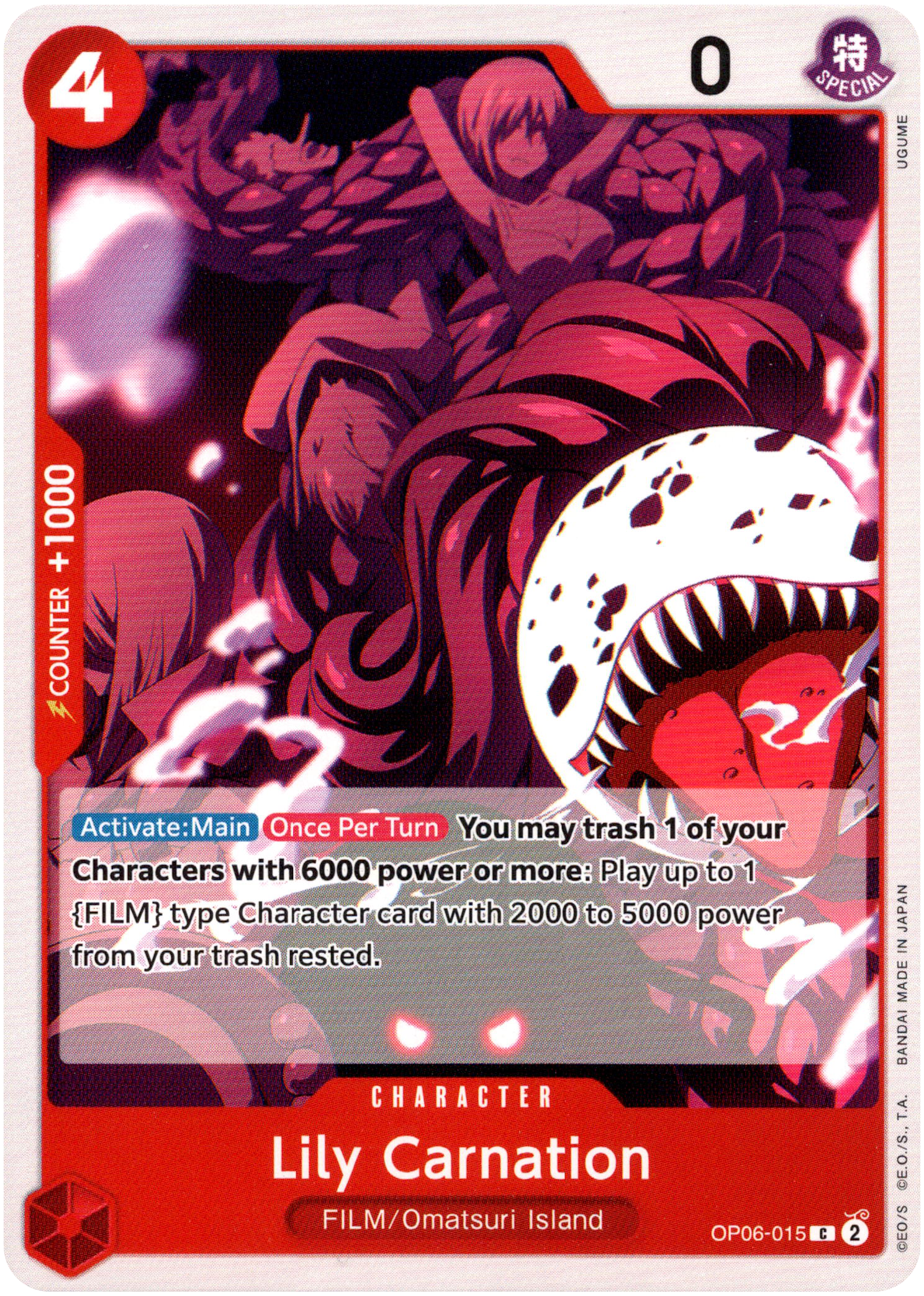Lily Carnation - OP06-015C - Wings of the Captain - Card Cavern