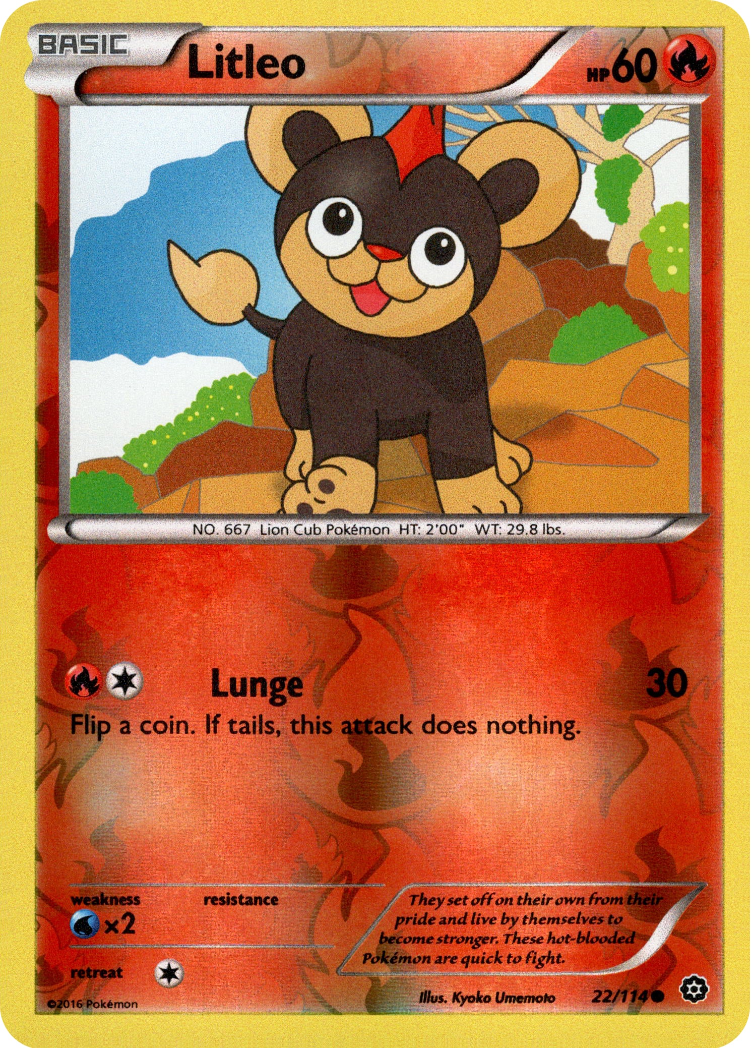Litleo - 22/114 - Steam Siege - Reverse Holo - Card Cavern