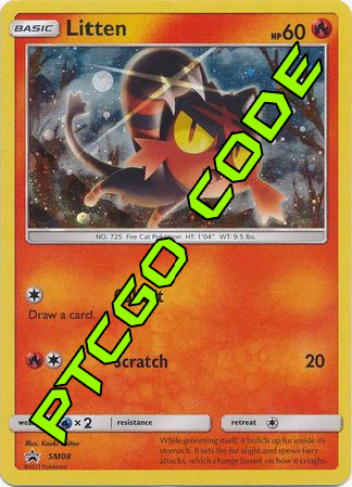 Litten SM08 PTCGO Code - Card Cavern