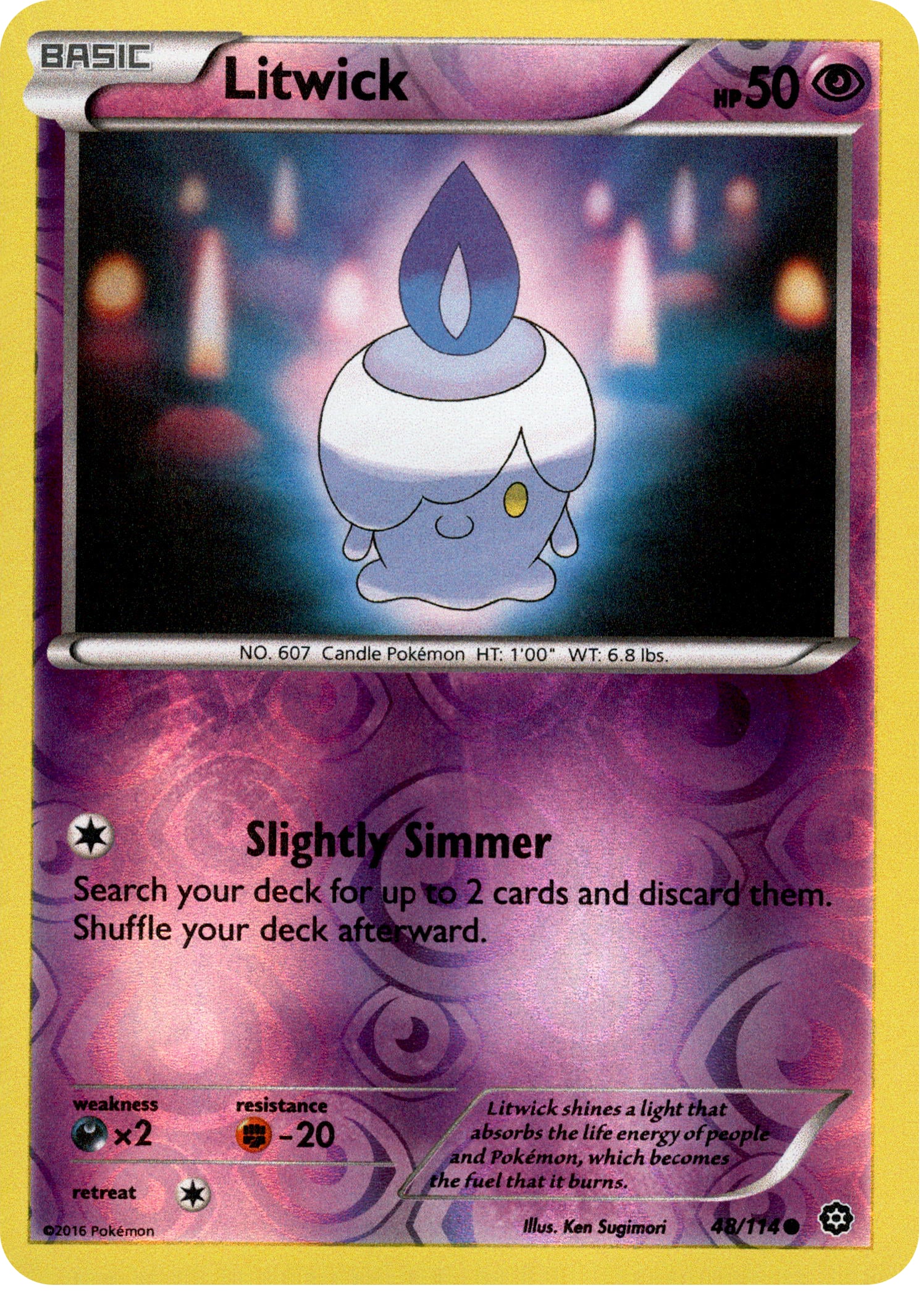 Litwick - 48/114 - Steam Siege - Reverse Holo - Card Cavern