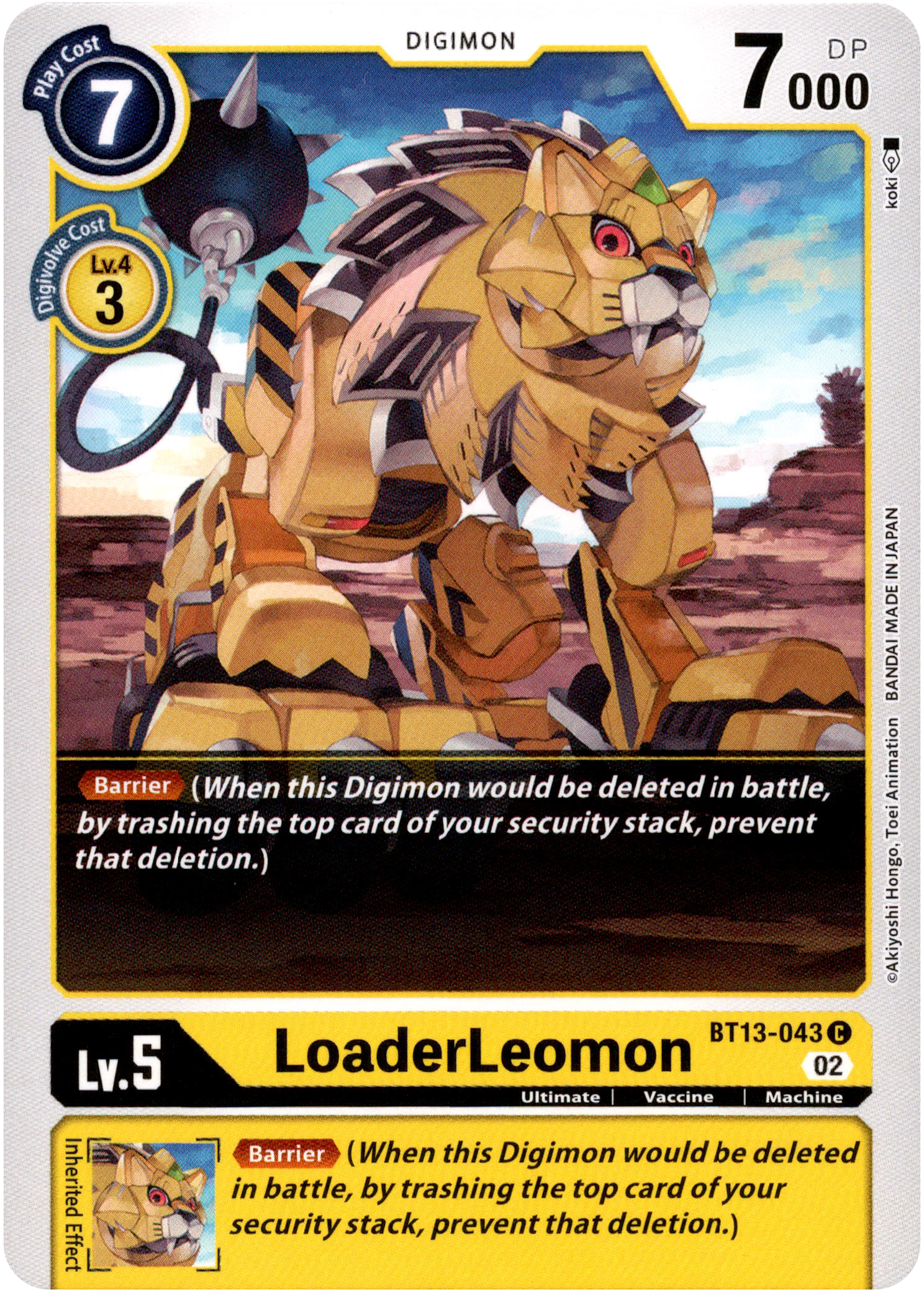LoaderLeomon - BT13-043 C - Versus Royal Knight - Card Cavern