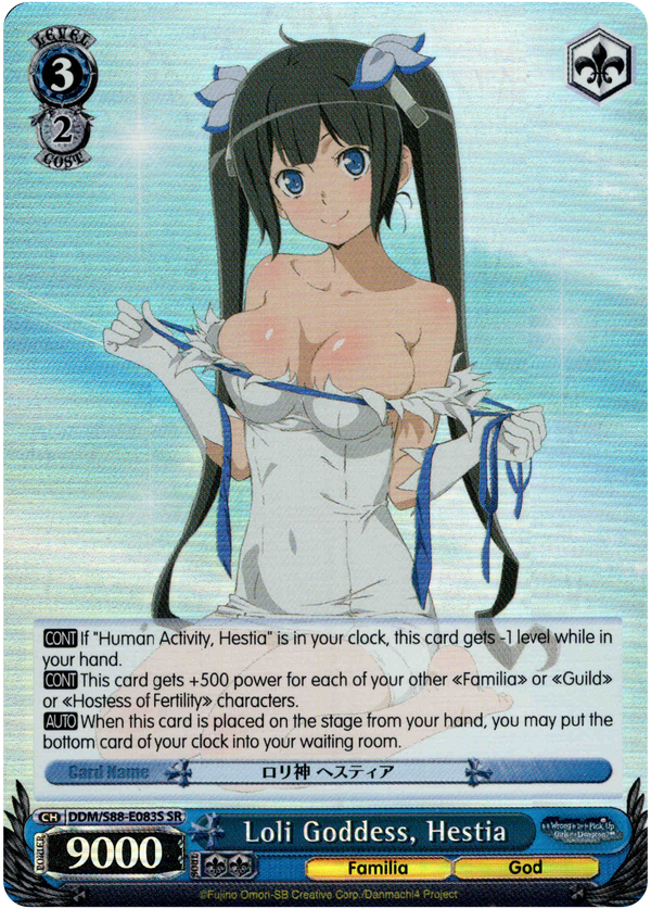 Loli Goddess, Hestia - DDM/S88-E083S SR - Is it Wrong to Try to Pick Up Girls in a Dungeon? - Card Cavern