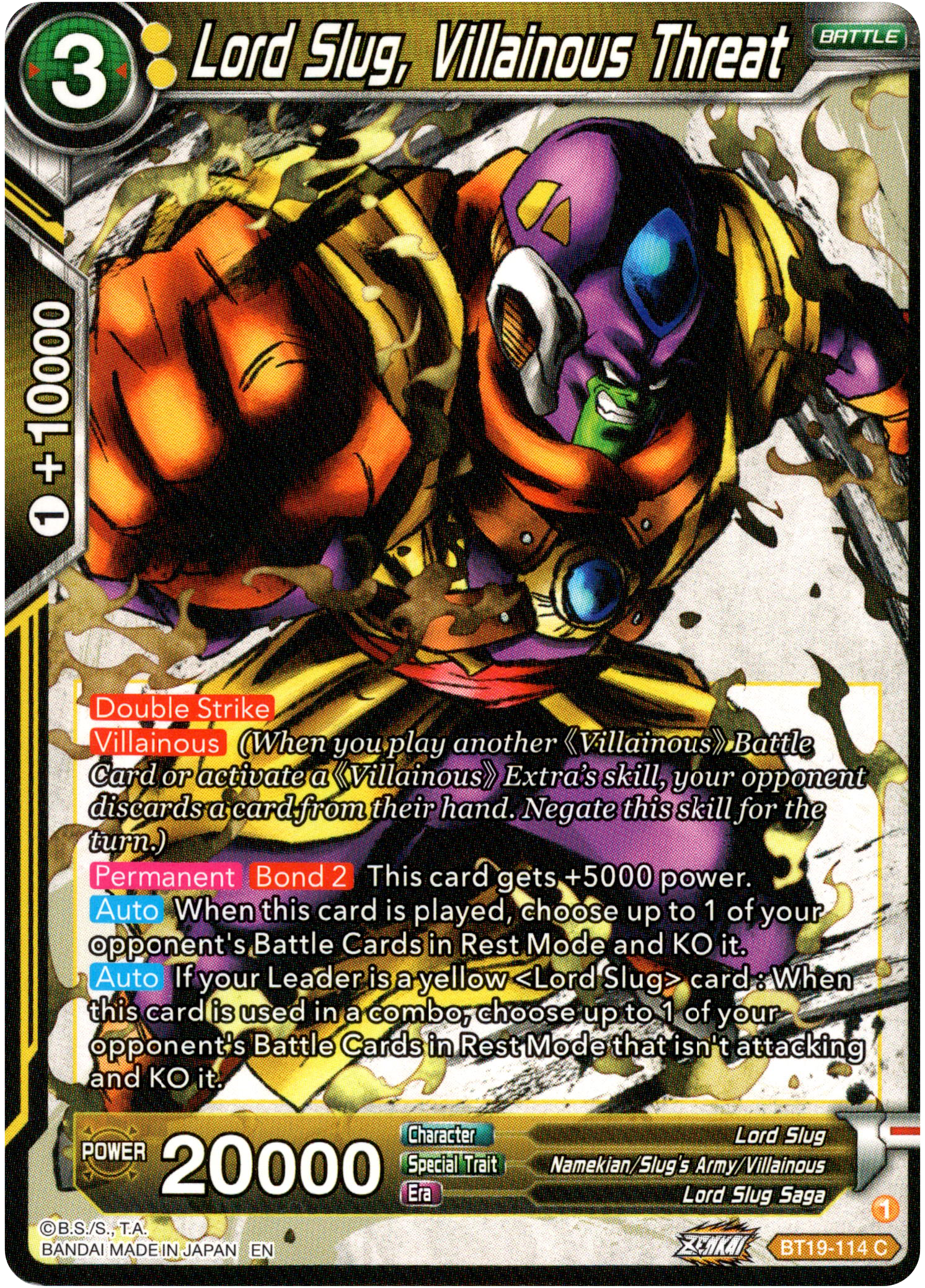 Lord Slug, Villainous Threat - BT19-114 - Fighter's Ambition - Card Cavern
