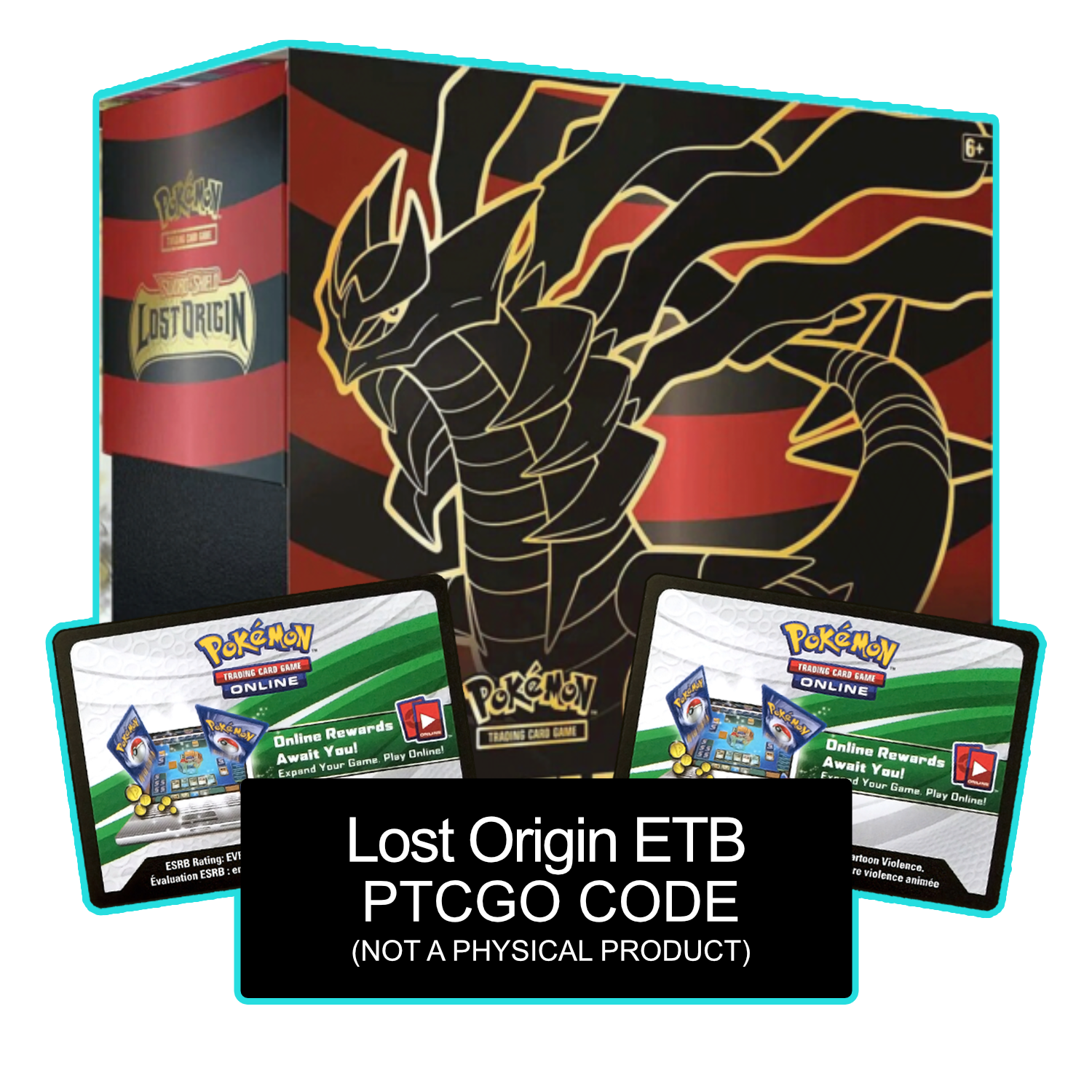 Lost Origin ETB - Sleeves and Deck Box - PTCGL Code - Card Cavern