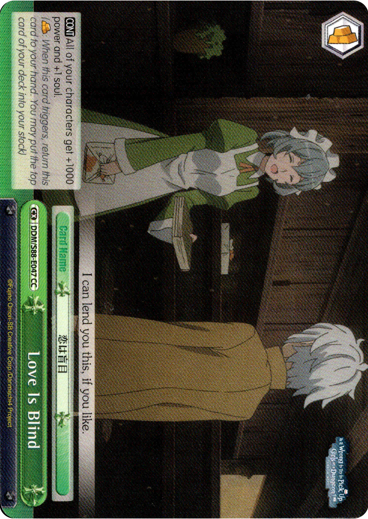 Love Is Blind - DDM/S88-E047 CC - Is it Wrong to Try to Pick Up Girls in a Dungeon? - Card Cavern