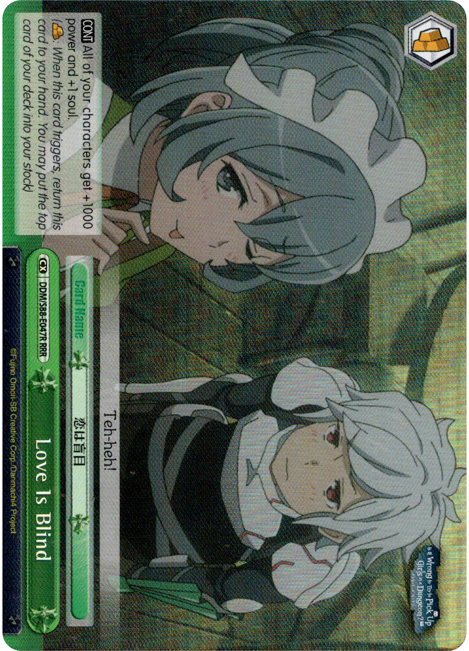 Love Is Blind - DDM/S88-E047R RRR - Is it Wrong to Try to Pick Up Girls in a Dungeon? - Card Cavern