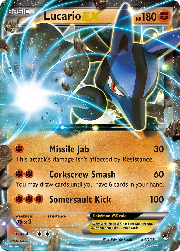 Lucario EX - 54/111 - Furious Fists - Holo - Card Cavern