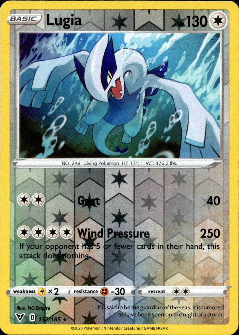 holo lugia pokemon card Lugia - 132/185 - Vivid Voltage