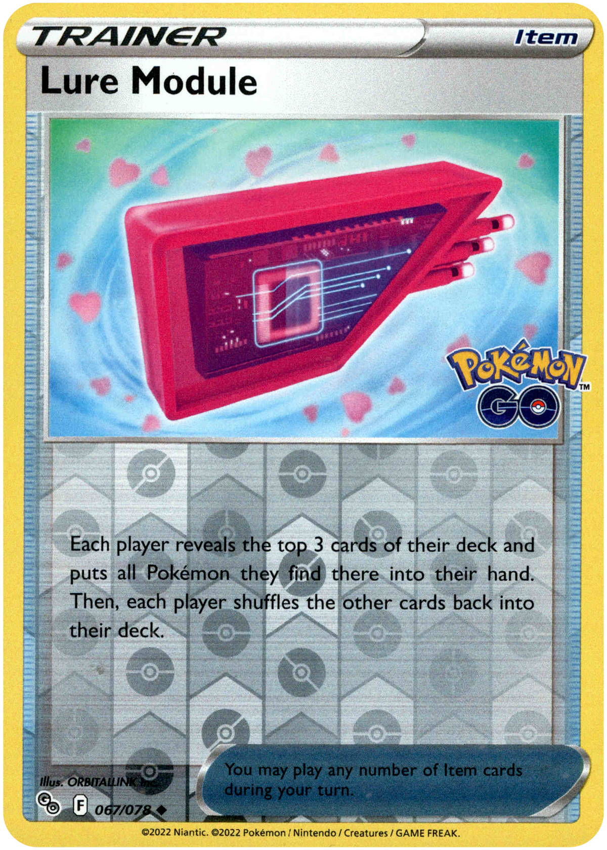 Lure Module - 067/078 - Pokemon Go - Reverse Holo - Card Cavern