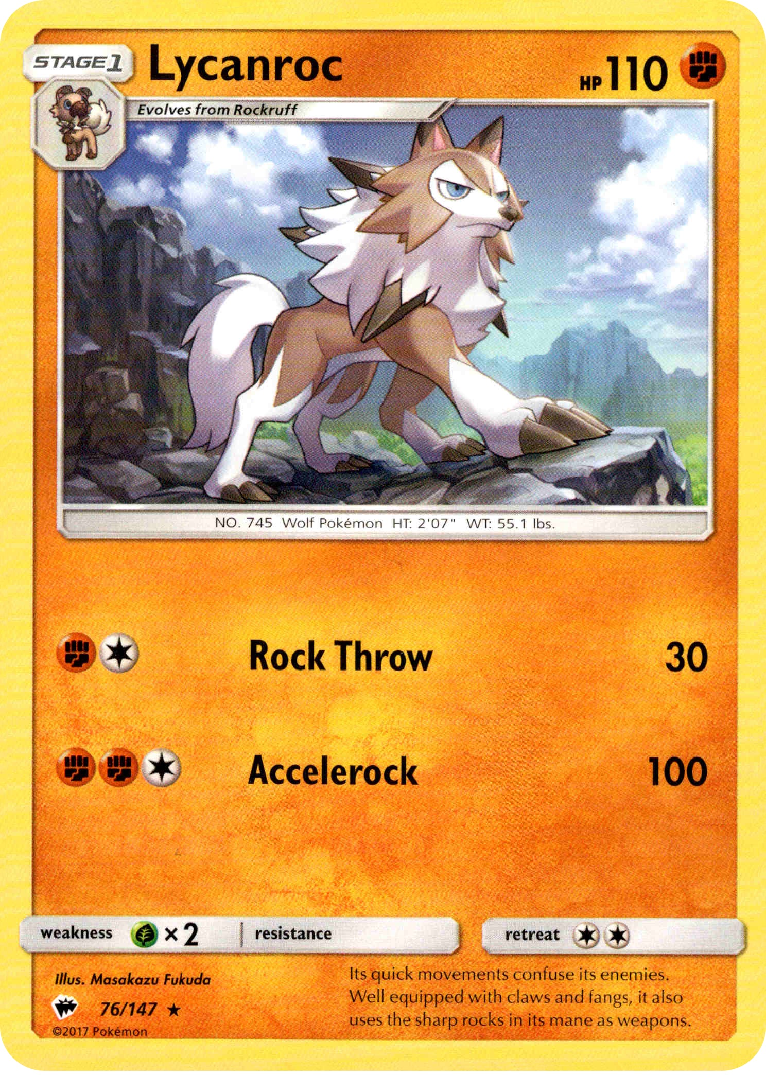 Lycanroc - 76/147 - Burning Shadows - Card Cavern