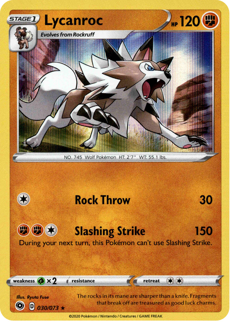 lycanroc v pokemon card value Lycanroc - 30/73 - Champion's Path