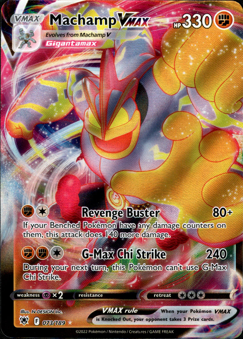 Machamp VMAX - 073/189 - Astral Radiance - Holo Card Cavern Trading Cards, LLC Machamp VMAX - 073/189 - Astral Radiance - Holo Card Cavern Trading Cards, LLC