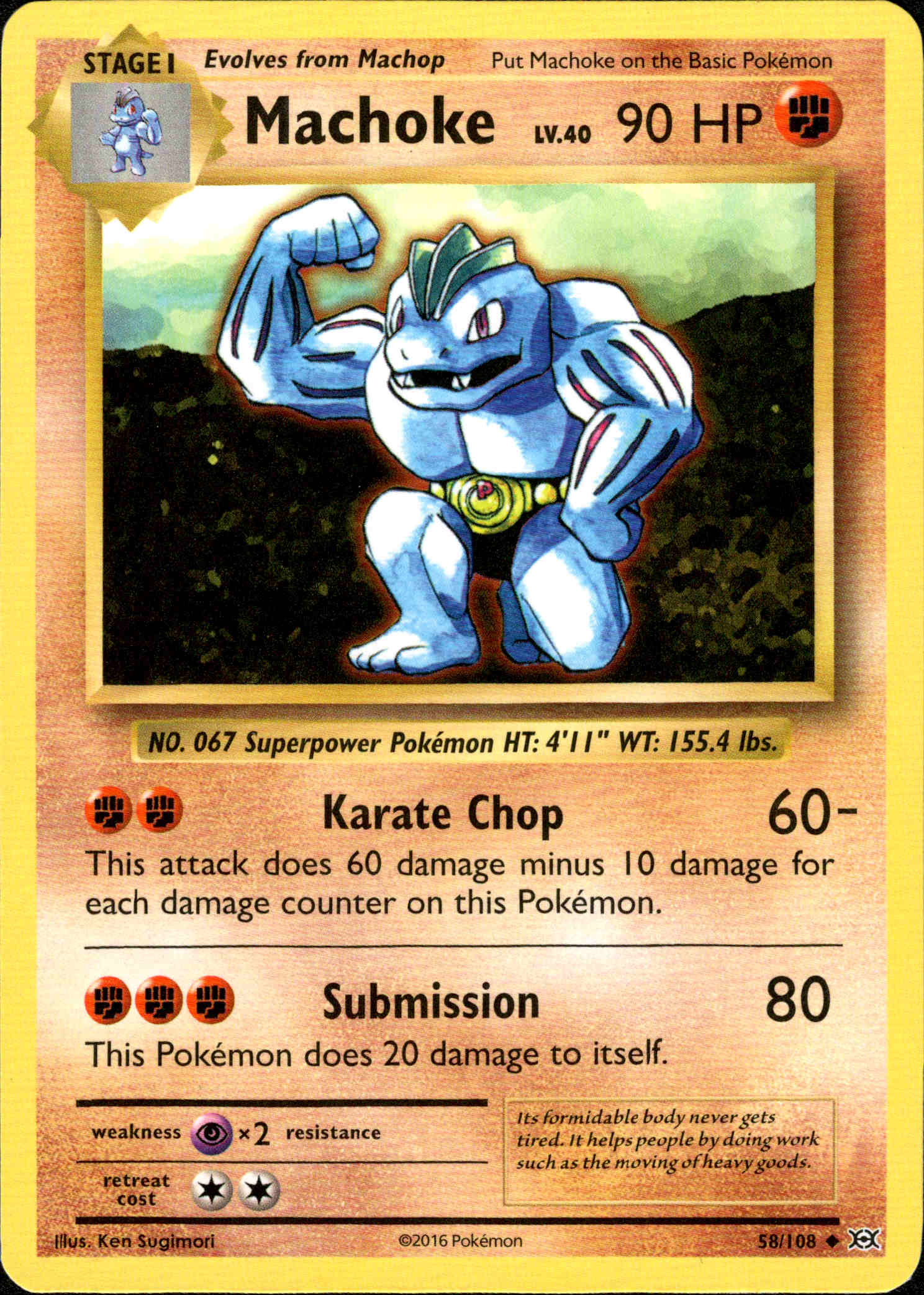 Machoke - 58/108 - Evolutions - Card Cavern