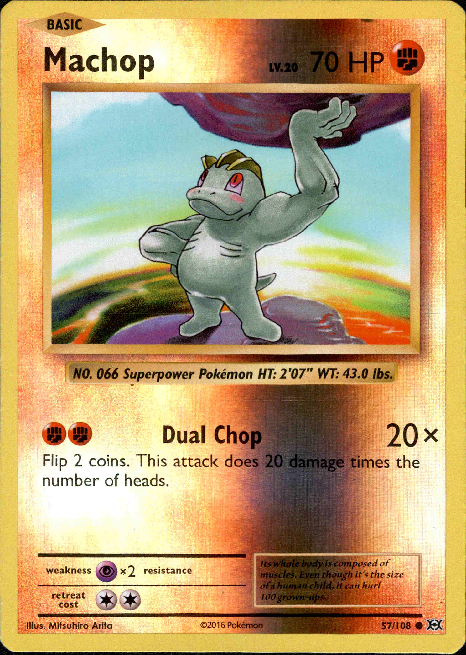 Machop - 57/108 - Evolutions - Reverse Holo - Card Cavern