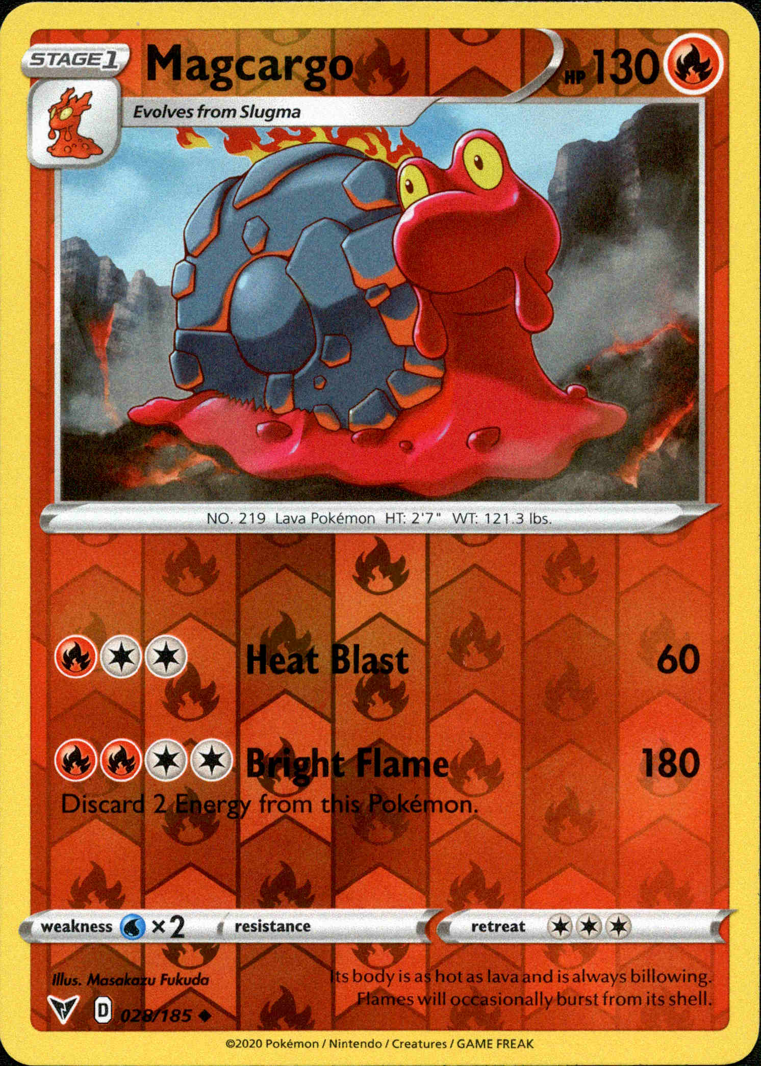 Magcargo - 028/185 - Vivid Voltage - Reverse Holo - Card Cavern