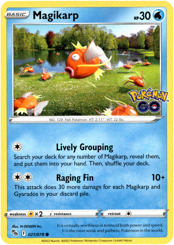 Magikarp - 021/078 - Pokemon Go - Card Cavern