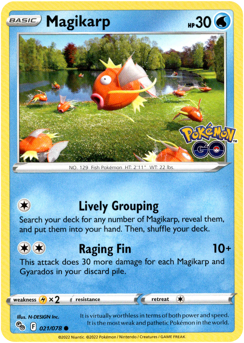 Magikarp - 021/078 - Pokemon Go - Card Cavern