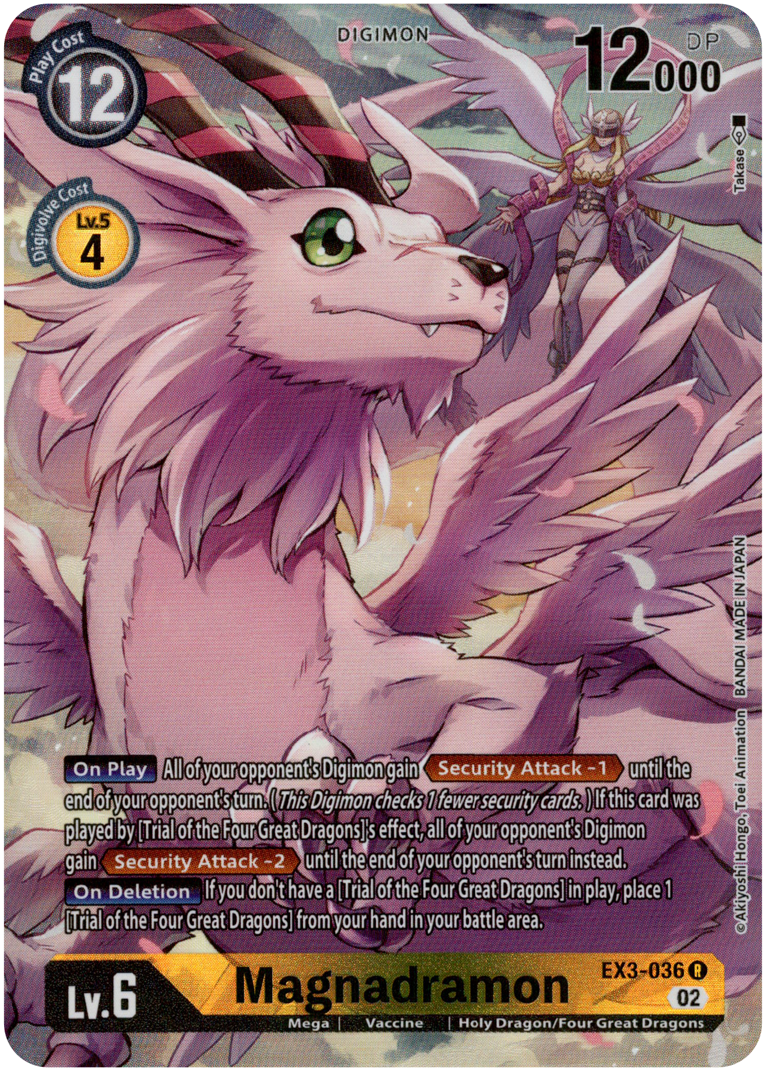 Magnadramon Alternate Art - EX3-036 R - Draconic Roar - Foil - Card Cavern
