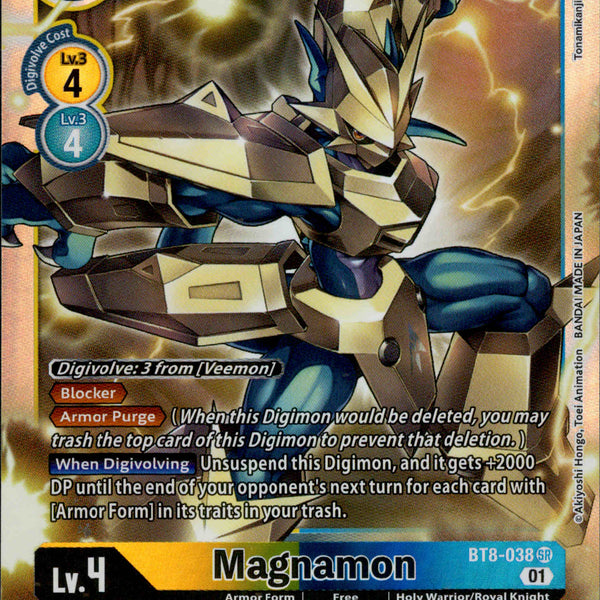 Magnamon - BT8-038 SR - New Awakening - Foil Card Cavern Trading Cards, LLC Magnamon - BT8-038 SR - New Awakening - Foil Card Cavern Trading Cards, LLC