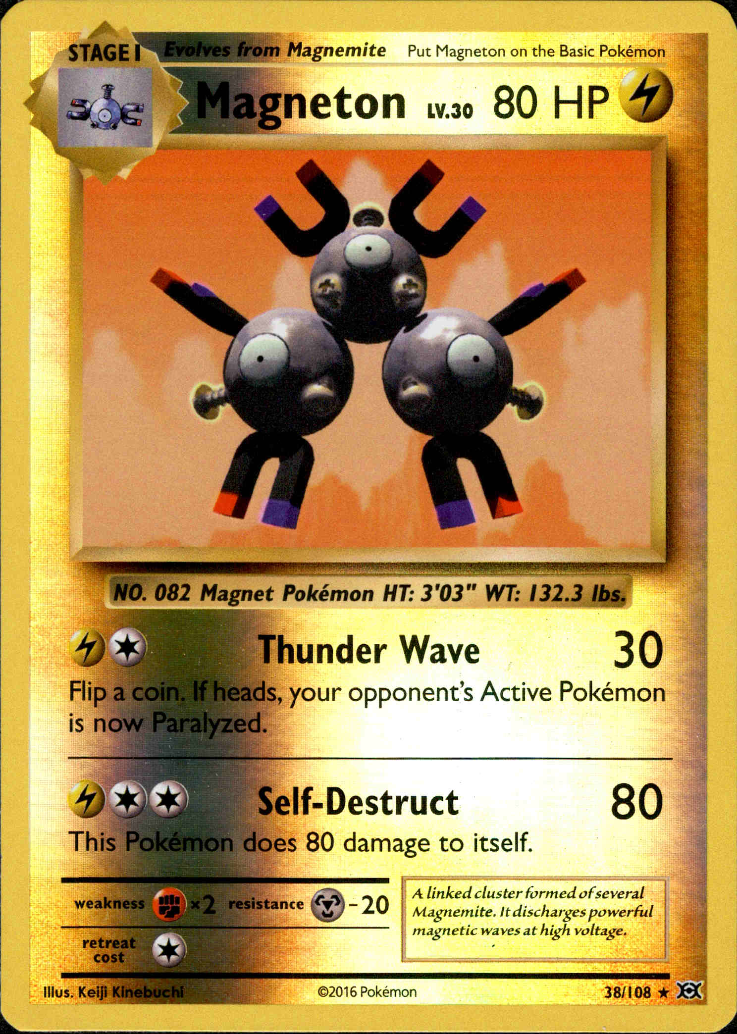 Magneton - 38/108 - Evolutions - Reverse Holo - Card Cavern