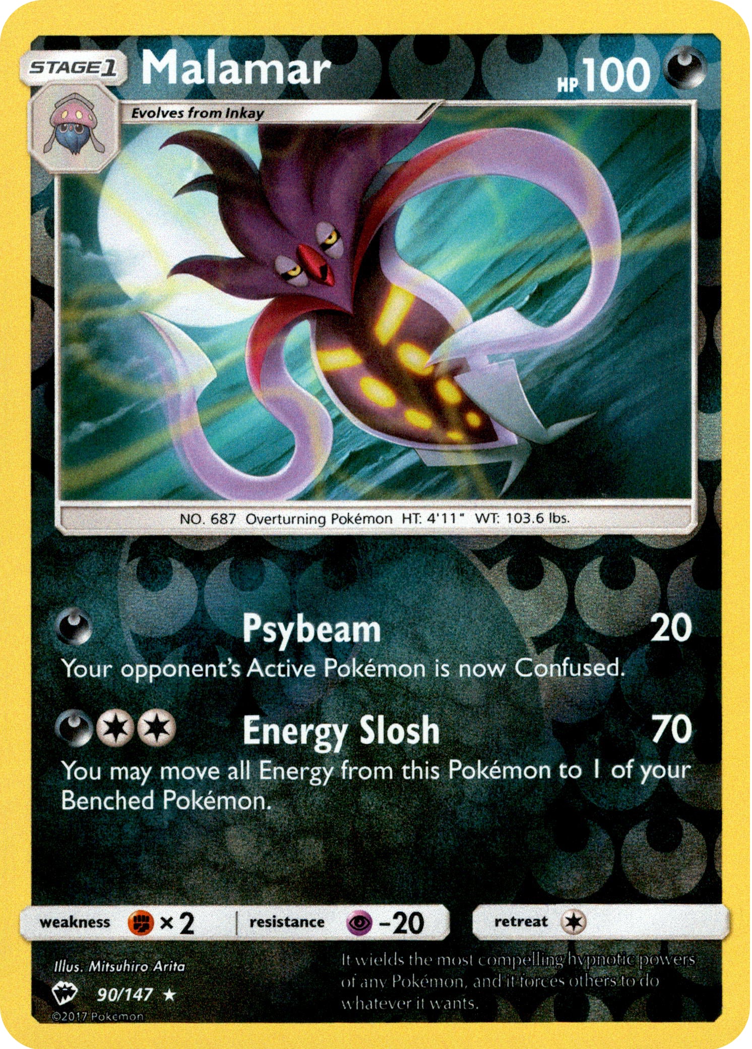Malamar - 90/147 - Burning Shadows - Reverse Holo - Card Cavern