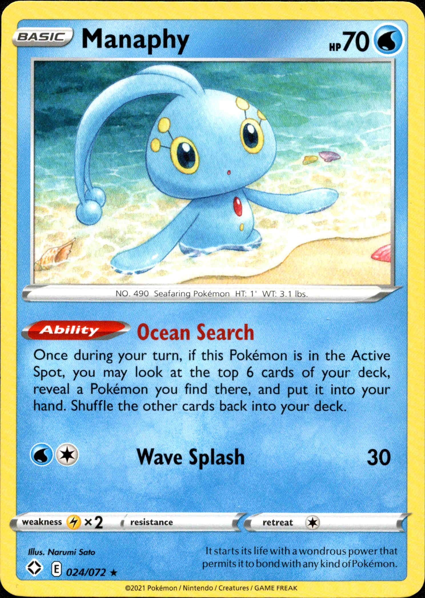 Manaphy - 024/072 - Shining Fates - Card Cavern