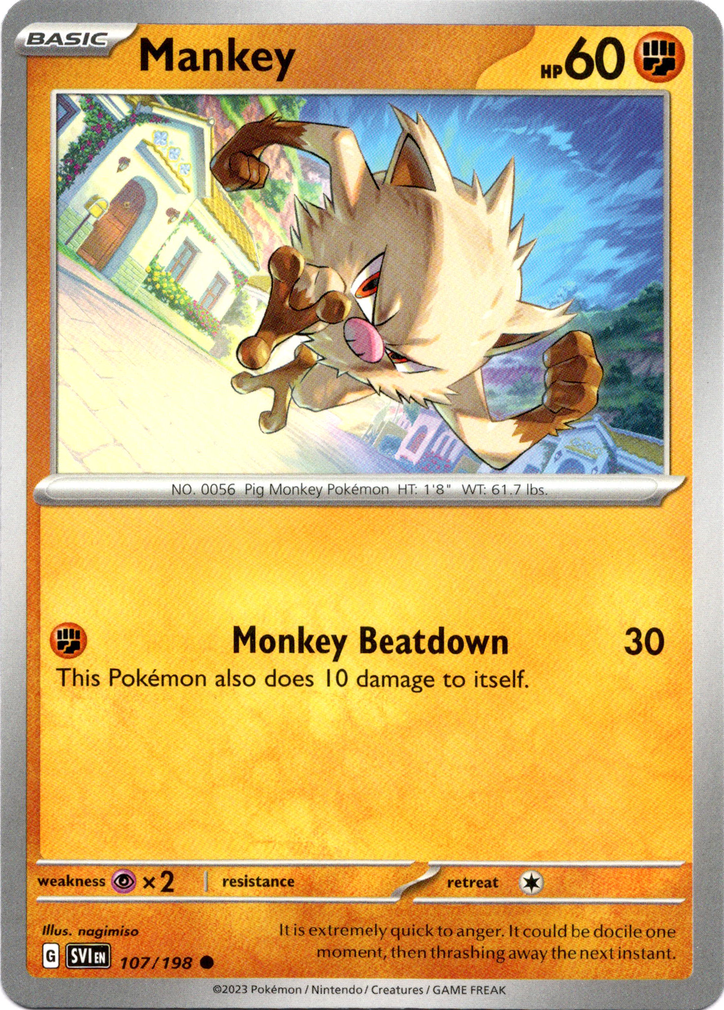 Mankey - 107/198 - Scarlet & Violet - Card Cavern