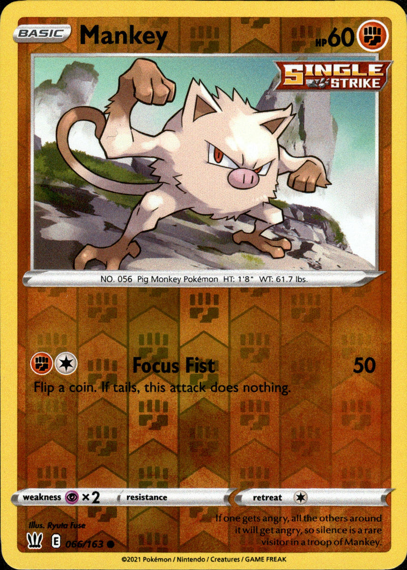 mankey pokemon card value Mankey - 066/163 - Battle Styles