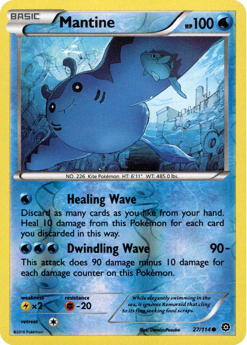 Mantine - 27/114 - Steam Siege - Reverse Holo Card Cavern Trading Cards, LLC Mantine - 27/114 - Steam Siege - Reverse Holo Card Cavern Trading Cards, LLC