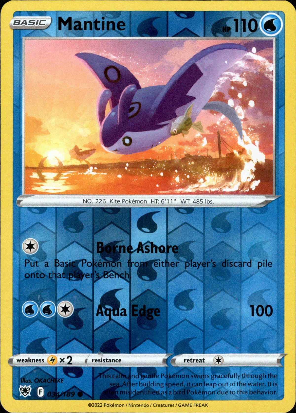 Mantine - 034/189 - Astral Radiance - Reverse Holo - Card Cavern
