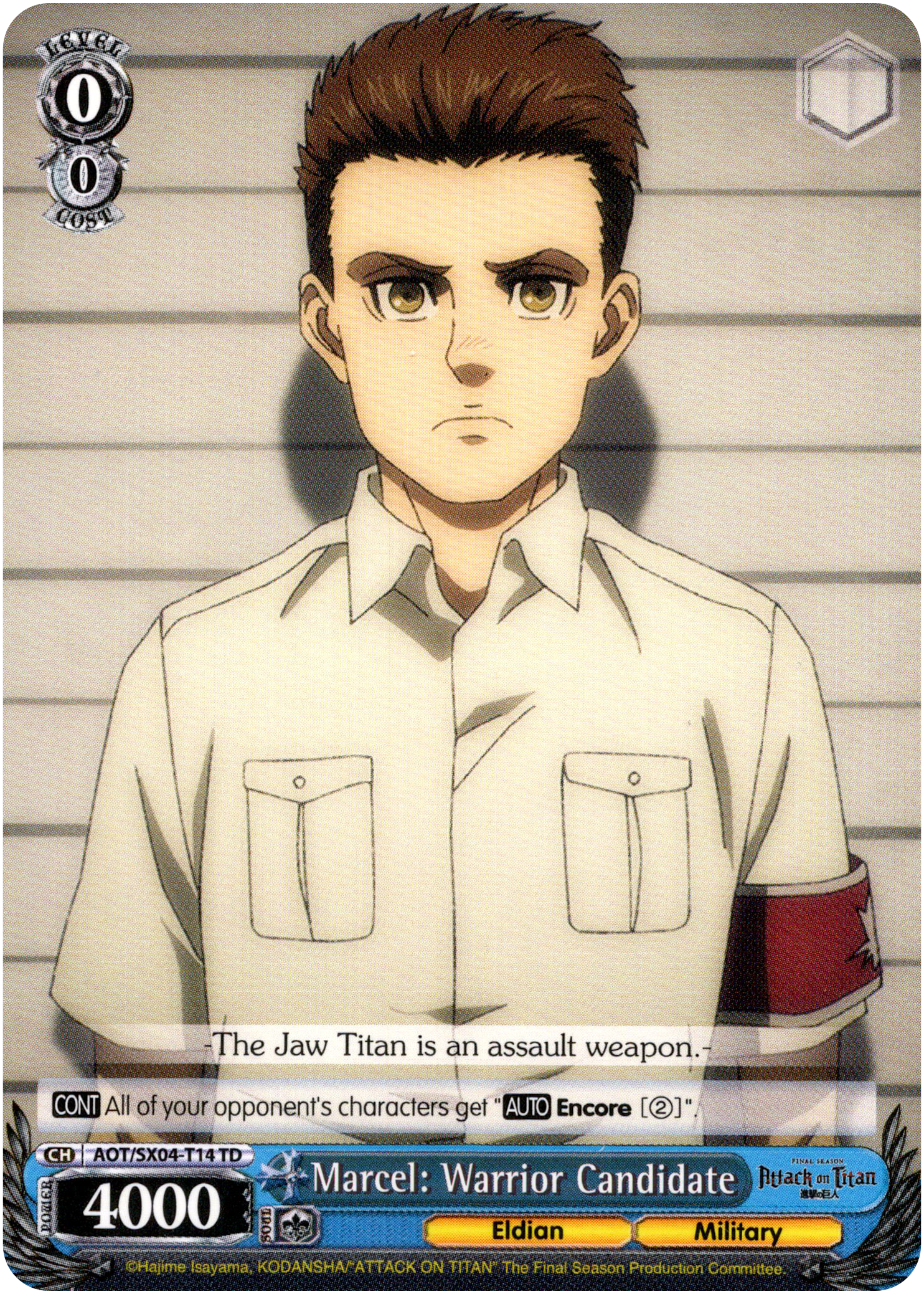 Marcel: Warrior Candidate - AOT/SX04-T14 TD - Card Cavern