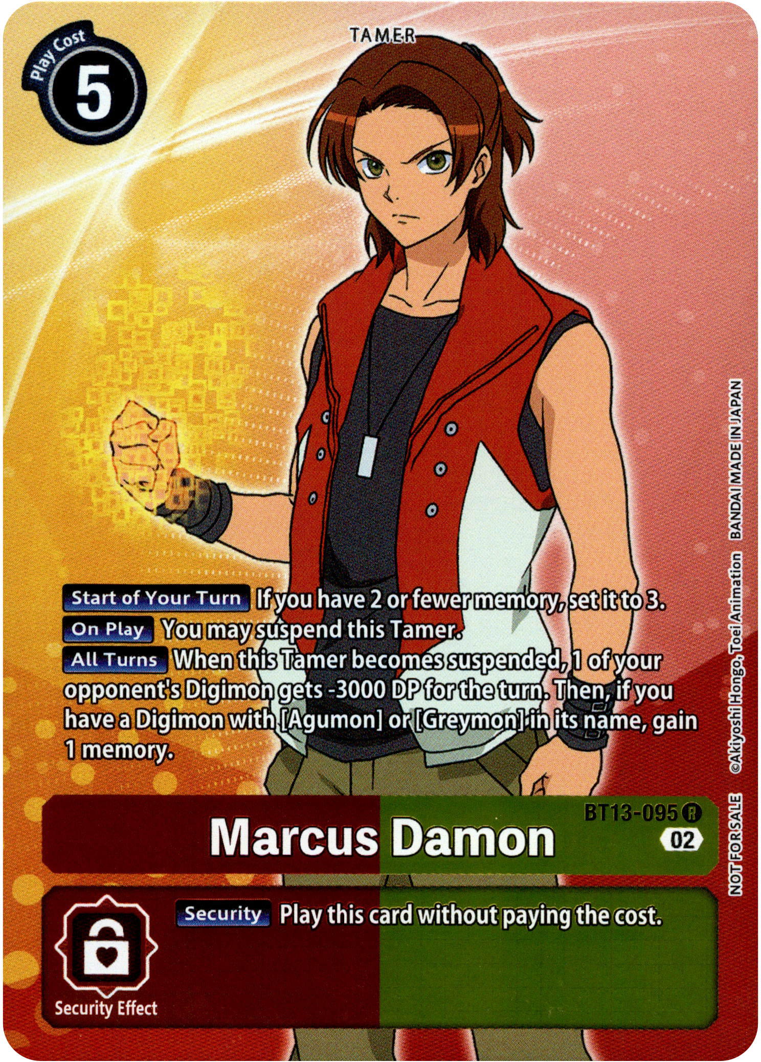 Marcus Damon Box Topper - BT13-095 R - Versus Royal Knight - Foil - Card Cavern