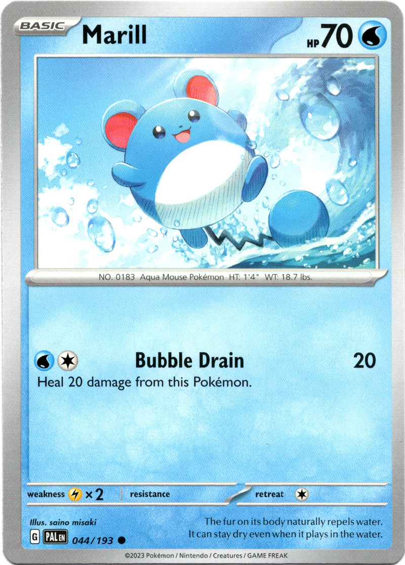 pokemon paldea card prices Marill - 044/193