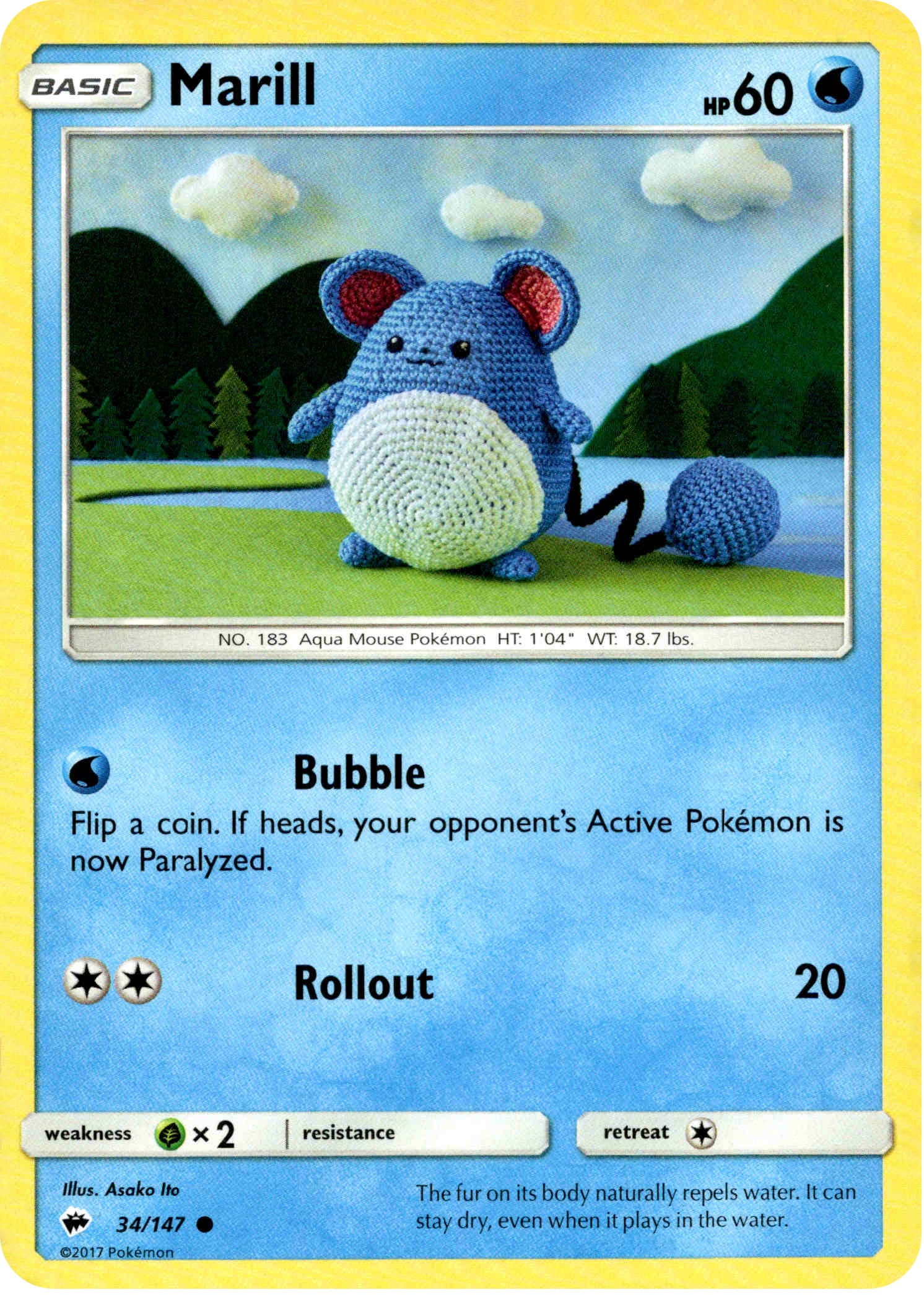 Marill - 34/147 - Burning Shadows - Card Cavern