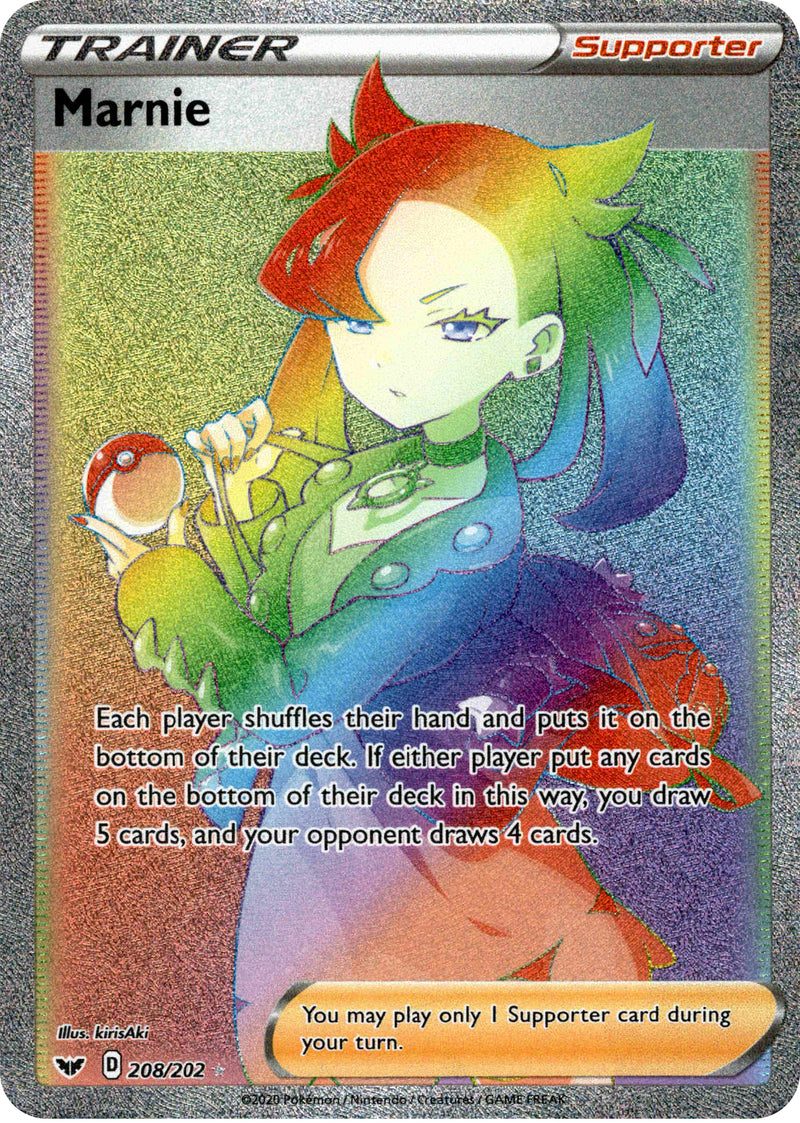 Marnie Hyper Rare - 208/202 - Sword & Shield