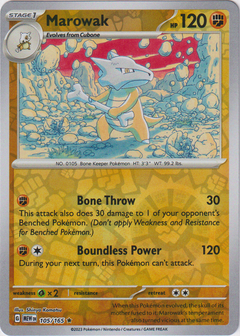 Marowak - 105/165 - Scarlet & Violet 151 - Reverse Holo - Card Cavern