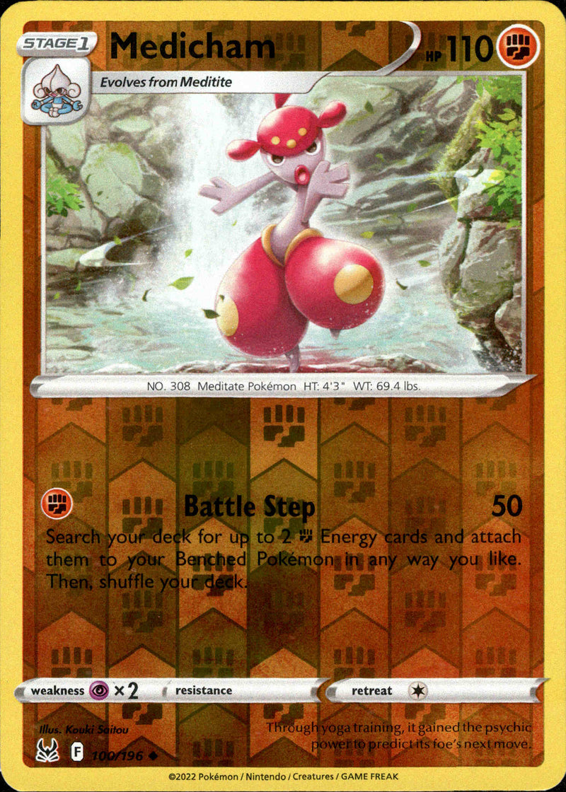 Medicham - 100/196 - Lost Origin - Reverse Holo – Card Cavern Trading ...