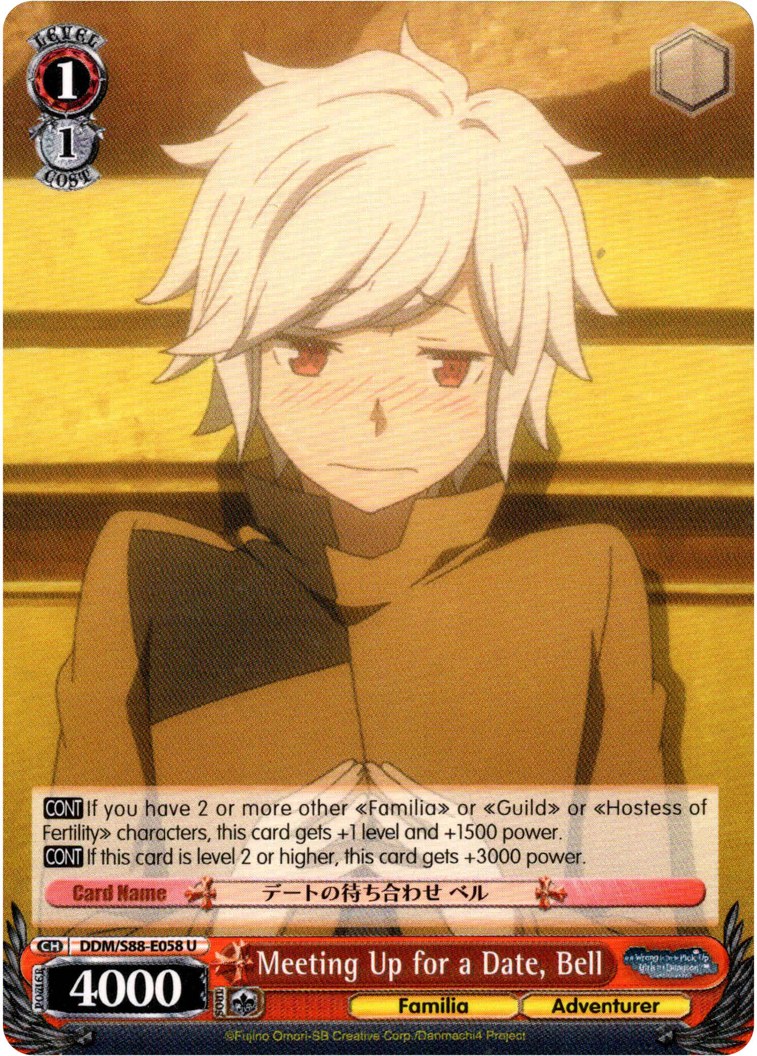 Meeting Up for a Date, Bell - DDM/S88-E058 U - Is it Wrong to Try to Pick Up Girls in a Dungeon? - Card Cavern